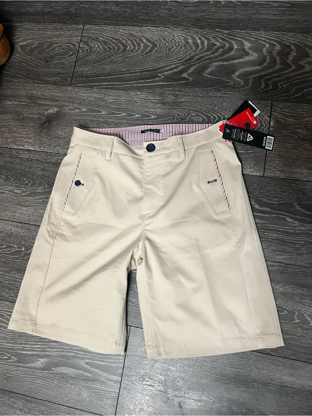 London England  by Charles vane Men's Stone Flat Front Shorts